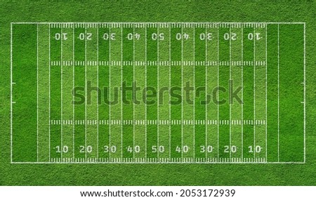 american football - playing field from above. A huge copy space 
