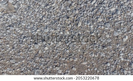 Gray gravel road construction site texture for background, wallpaper, material for texture 3D