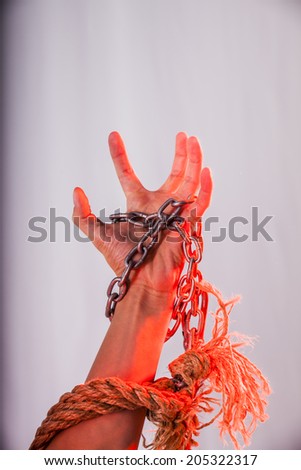 hand from hell in chains halloween 