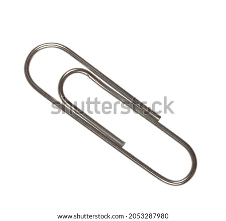 Hi-res paper clip isolated on a white background