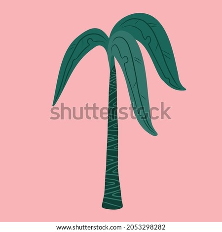 Images with trees. Vector illustration in simple flat style with texture. Growing plants and gardening. Earth Day. Collection of tree illustrations.