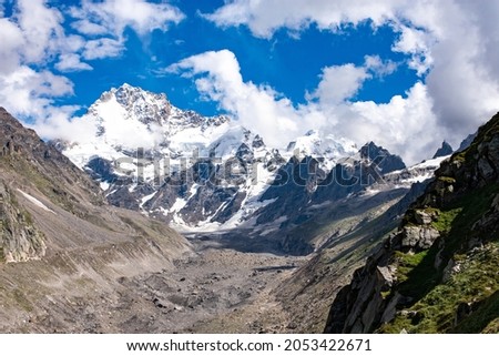 Landscapes of Lahul valley of Hampta Pass Trek, India.