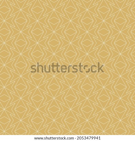 Seamless geometric pattern with white diagonal square on gold background. Abstract luxury christmas color vector print. Luxury creative print design for invite, gift certificate, voucher, card.
