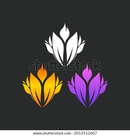 cool flower or plants logo 
