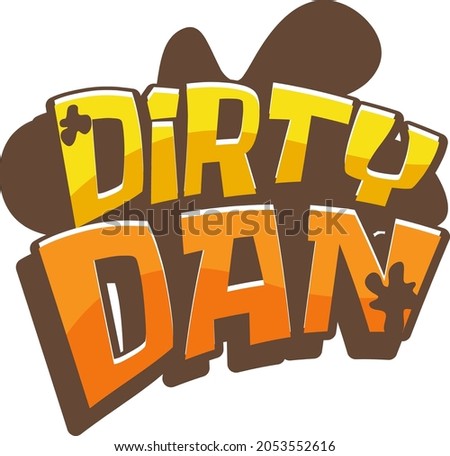 Dirty Dan logo text design illustration
