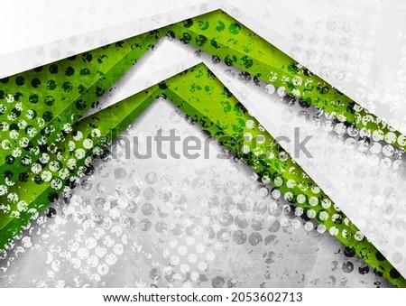 Grunge abstract tech backgroud with 3d geometric shapes. Vector design