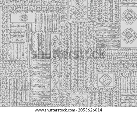 Artistic line carpet bathmat and Rug Boho style ethnic design pattern with distressed woven texture and effect seamless pattern design for scarf, carpet, curtain, linen, pillow and book cover

 Royalty-Free Stock Photo #2053626014