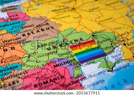 Ukraine lgbt map background texture