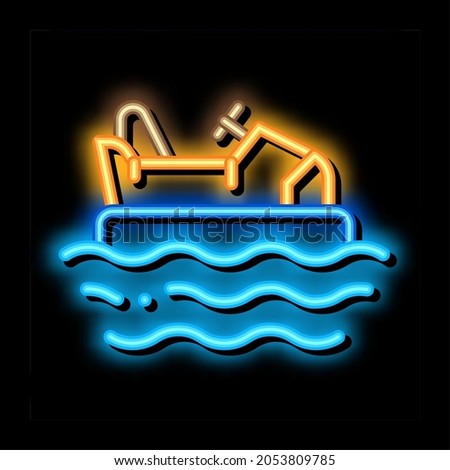 bumper water machine neon light sign vector. Glowing bright icon bumper water machine sign. transparent symbol illustration