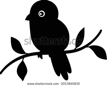 Bird coloring silhouette vector art and illustration