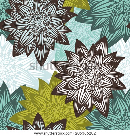 Seamless vector floral pattern. EPS 10.