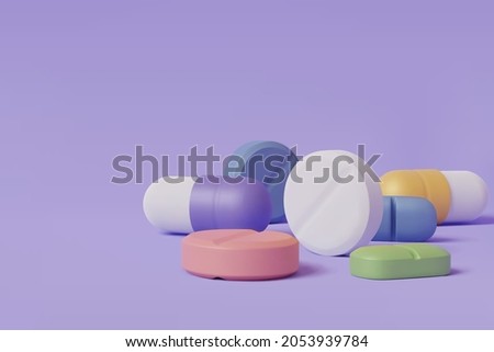 Vector Illustration of pharmacy drug health tablet pharmaceutical, Realistic pills blister pack medical tabs. Eps 10 Vector. Royalty-Free Stock Photo #2053939784