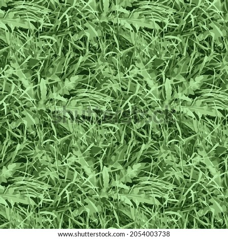 Vector pattern top view of green grass, lawn. It can be used in the background, for the design of websites, banners, posters, in web design, textiles, wrappers, etc.