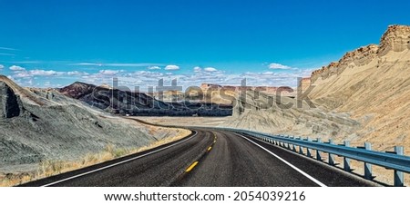 Drive Through Scenic Byway 12 in Utah, USA Through Canyons, National Parks and Monuments Royalty-Free Stock Photo #2054039216