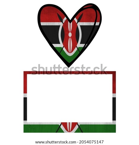 All world countries A-Z. Universal elements for design on white background. Kenya