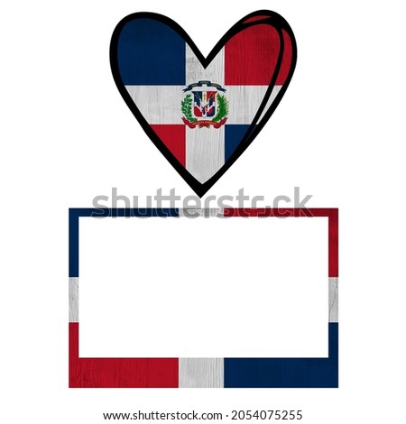 All world countries A-Z. Universal elements for design on white background. Dominican Republic