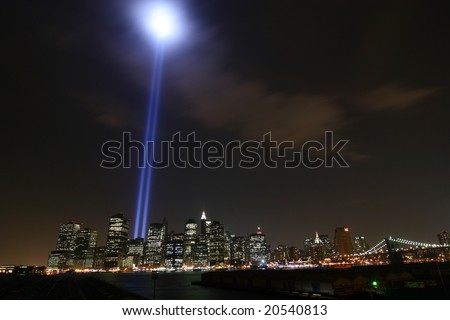 The light beams in new york