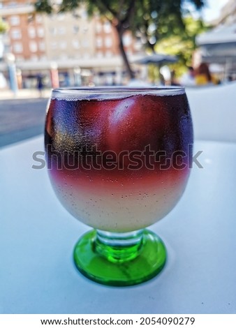 View of Typical Spanish "Summer Red Wine"