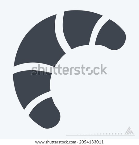 Icon Croissant - Glyph Style - Simple illustration, Editable stroke, Design template vector, Good for prints, posters, advertisements, announcements, info graphics, etc.