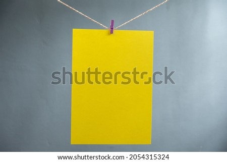 Note sheet message blank color notepad office. office paper yellow.