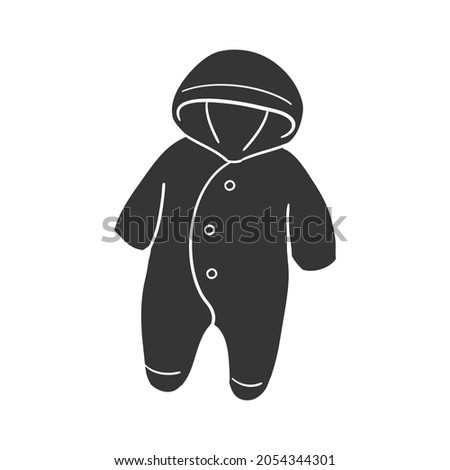 Baby Body Icon Silhouette Illustration. Babygrow Vector Graphic Pictogram Symbol Clip Art. Doodle Sketch Black Sign.