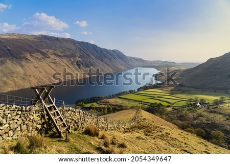 Landscape photo of Wastwater in the Lake District taken from Yewbarrow. Royalty-Free Stock Photo #2054349647