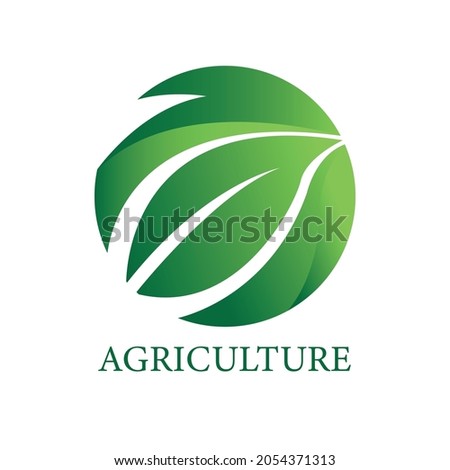 green leaf design logo agriculture