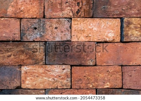 Brown brick wall texture background well editing text on free space