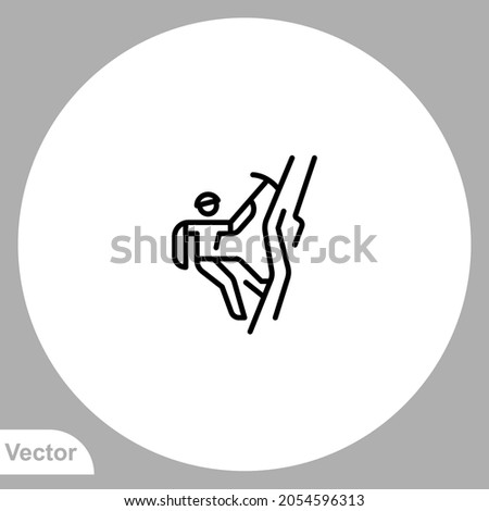 Climber icon sign vector,Symbol, logo illustration for web and mobile