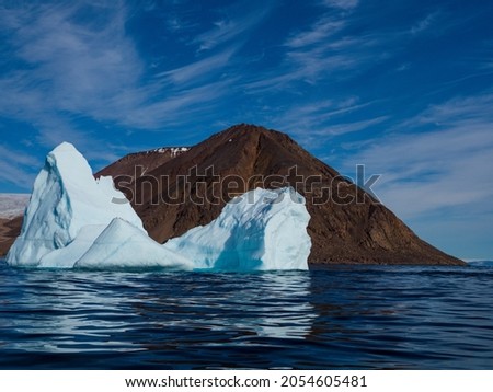Photos of glaciers, icebergs, ocean and mountains from the Canadian arctic  Royalty-Free Stock Photo #2054605481