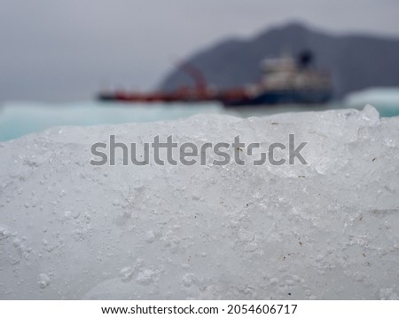 Photo of container ship from the canadian arctic