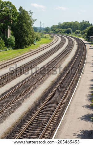 Multiple railway tracks 