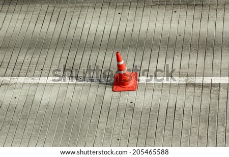 traffic cone on the road