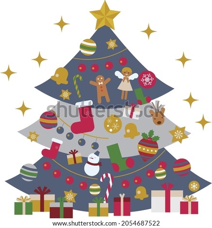 clip art of glittering Christmas tree.