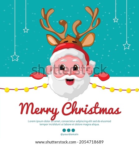 Banner of Merry Christmas template design.