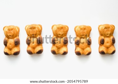 Dessert in the form of bears. Barney bears. Baby cookies. 