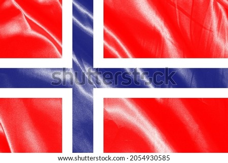 Flag painted on the silk background