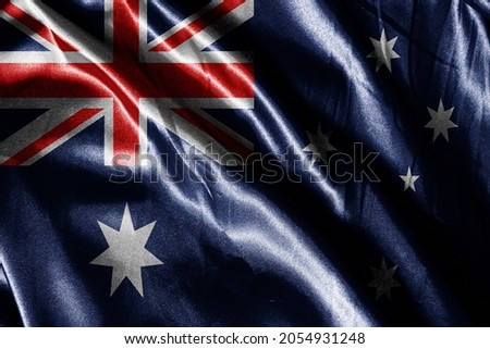 Flag painted on the silk background