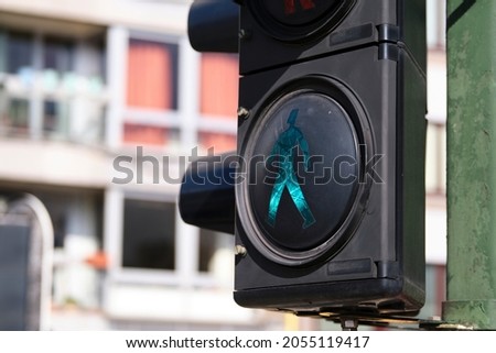 Traffic light on green in Belgium