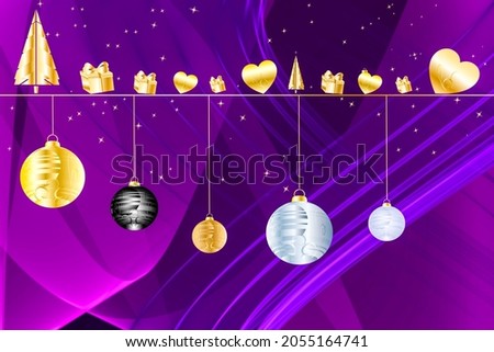 Christmas background Abstract lilac pink lavender white silver black gold gifts frame light dark with lines and waves Merry x-mas