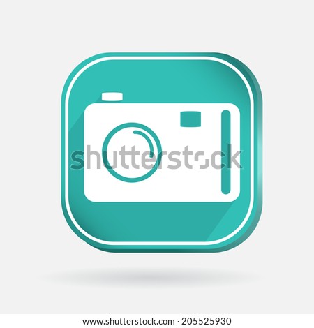 square colored icon, photo camera