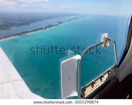 Warrior ll Piper P28-161 interior and in flight. Its a very good recreational plane for private use. Royalty-Free Stock Photo #2055298874