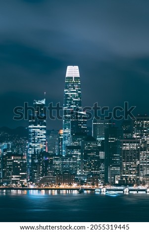 A picture of buildings with street lights gives a beautiful background