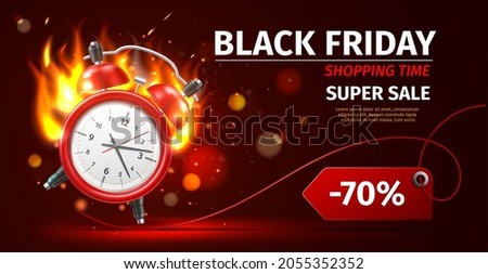 Shopping time clock. Last minute offer poster Royalty-Free Stock Photo #2055352352