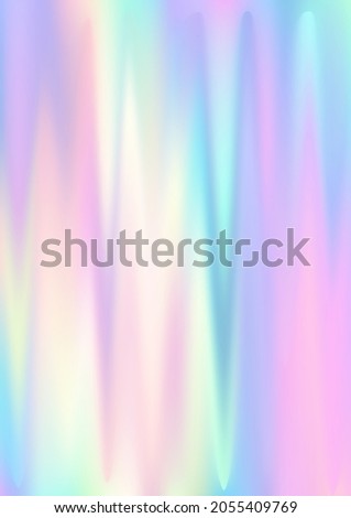 Luxury hologram gradient background. Iridescent pastel holo texture. Holographic vaporwave digital pattern. Pearlescent vector cover backdrop. Spectrum blur aura gradient holography. Royalty-Free Stock Photo #2055409769