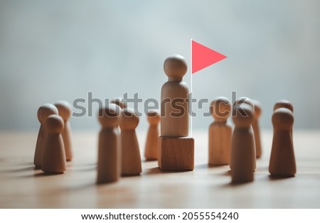 Leadership, Human resource, Talent management, Recruitment employee, Successful business team leader concept. Good leaders lead to business success. Royalty-Free Stock Photo #2055554240