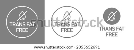 Trans fat free vector icon badge logo design Royalty-Free Stock Photo #2055652691