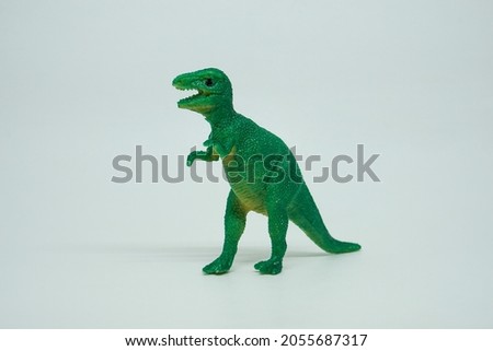 Green Tyronnosaurus Rex Animal Figure T-Rex Toy with Studio Lighting