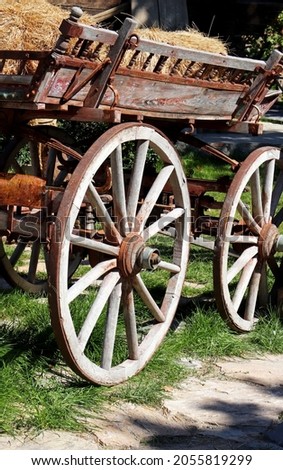 old vintage wagon on the farm