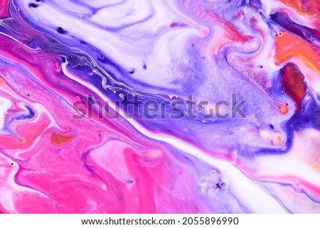 PHOTOGRAPH of paint marble fluid acrylic texture for background
